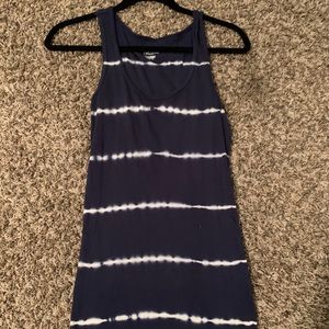Tie dyed blue tank top